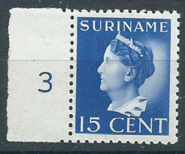 Suriname 194 15 ct Koningin Wilhelmina Postfris (1)