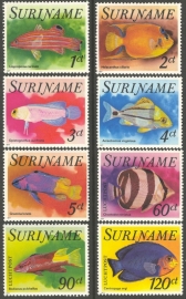 Suriname Republiek  74/81 Luchtpost Vissen 1977 Postfris