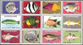 Suriname Republiek  2051/2062 Vissen 2014 Postfris
