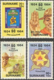 Suriname Republiek 412/415 60 Jaar Scouting Suriname 1984 Postfris