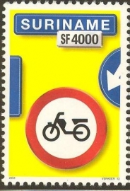 Suriname Republiek 1193 Verkeersbord 13e Uitgifte 2003 Postfris