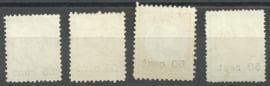 Suriname  37/40 1873-1888 Hulpuitgifte (4) Ongebruikt + 38 PM