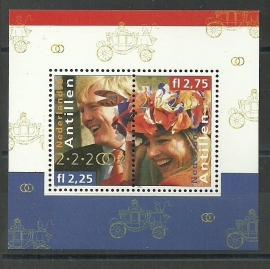 Nederlandse Antillen 1378 Blok Koninklijk Huwelijk Postfris