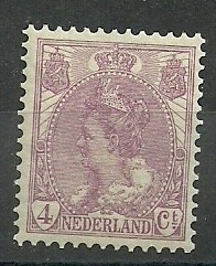 Nvph  58 4 ct Koningin Wilhelmina Bontkraag  Postfris