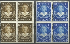 Nvph 506/507 Inhuldigingzegels in Blokken Postfris