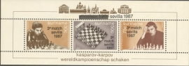 Suriname Republiek 566 Blok Schaken (overdruk) 1987 Postfris