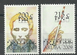 Aruba 417/418 200e Geboortedag Louis Braille Postfris