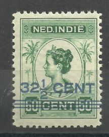 Nederlands Indië 145Aa (11×11½) Type II 32½ op 50ct Hulpuitgifte Ongebruikt (1)