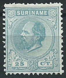 Suriname  10C (12½ × 12)  25ct Willem III Ongebruikt (1)