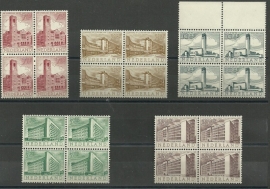 Nvph 655/659 Zomerzegels 1955 in Blokken Postfris