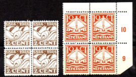 Nvph 139/140 Reddingswezen in Blokken van 4 Postfris (1)