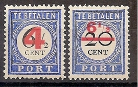 Port  29/30 Overdruk 1894-1910 Ongebruikt