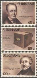 Suriname Republiek 634/636 150 Jaar Fotografie 1989 Postfris