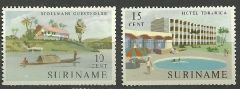 Suriname 386/387 Nieuwe Hotels Postfris