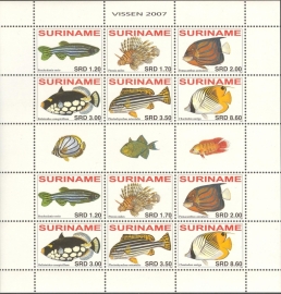 Suriname Republiek 1467/1472VBP Vissen 2007 Postfris (Compleet vel)
