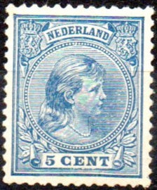 Nvph  35 5 ct Prinses Wilhelmina (Hangend Haar) Ongebruikt (1)