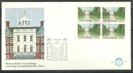 Variant FDC E193 Onbeschreven met open klep (zegel in blok)