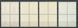 Nvph 257/260 Zeemanzegels 1933 in blokken van 4 Postfris (1) + 258 P4
