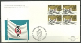 Variant FDC E198 Onbeschreven met open klep (zegel in blok)