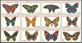 Suriname Republiek 1227/1238 Vlinders 2004 Postfris