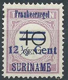 Suriname 116 Type I 12½ ct op 40 ct Hulpuitgifte Ongebruikt (1)