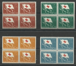 Nederlandse Antillen 293/296 in blokken van 4 Postfris