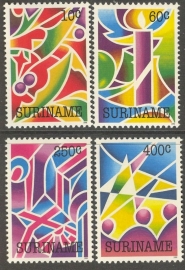 Suriname Republiek  747/750 Kerstzegels 1992 Postfris