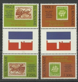Suriname Republiek  820/821 TBBP A Int. Postzegeltent. Fepapost 1994 Postfris (2)