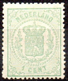 Nvph  15C (13¼×13¼ KG) 1ct  Wapenzegel 1869/1871 Ongebruikt (1)
