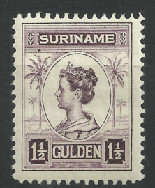 Suriname 102C (11½×11½) 1½ Gld Koningin Wilhelmina Postfris (1)