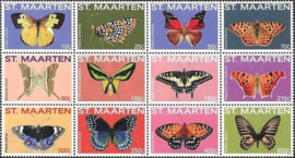 Sint Maarten 238/249 Vlinders 2014 Postfris