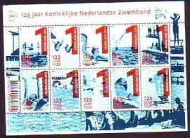 Nvph V3079/3088 125 jaar Koninklijke Nederlandse Zwembond Postfris