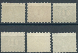 Nvph  50/55 Cijferzegels 1899-1913 Postfris ( 5)