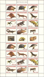 Suriname Republiek 1437/1448 Reptielen 2007 Postfris (Compleet vel)