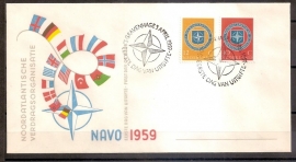 FDC E37 Onbeschreven met open klep (met zwart stempel)