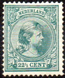 Nvph  41 22½ ct Prinses Wilhelmina (Hangend Haar) Ongebruikt (2)