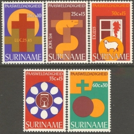 Suriname Republiek 119/123 Paasweldadigheid 1978 Postfris