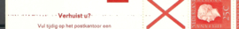 PZB  9hF Postfris + Druktoeval (Rode stippellijn  in tekst en zegel)