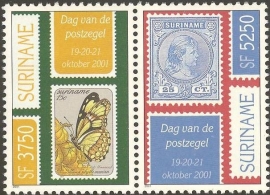 Suriname Republiek 1126/1127 Dag van de Postzegel 2001 Postfris