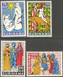 Suriname Republiek  859/862 Kerstzegels 1995 Postfris