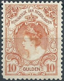 Nvph  80 10 Gld Koningin Wilhelmina Bontkraag Ongebruikt + Certificaat (2)