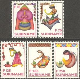 Suriname Republiek  897/901 Kerstzegels 1996 Postfris