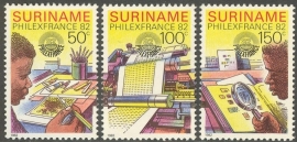 Suriname Republiek 301/303 Int. Postzegeltent. PhilexFrance 1982 Postfris