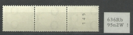 Rolzegel 636 Rb 3 strip Postfris