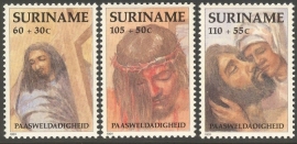 Suriname Republiek  687/689 Paasweldadigheid 1991 Postfris