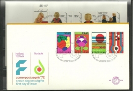 FDC Jaargang 1972 compleet onbeschreven met open klep E115/E122