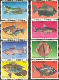 Suriname Republiek 216/223 Luchtpost Vissen 1980 Postfris
