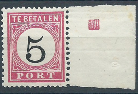 Nederlands Indië Port  6Bfe (12½×12) Type III (E.T) Postfris (1)