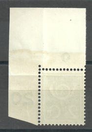 Nvph 112 2½ cent in hoekstuk Postfris + Drukkerteken 1