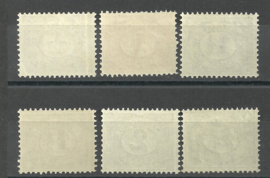 Nvph  50/55 Cijferzegels 1899-1913 Postfris ( 9)